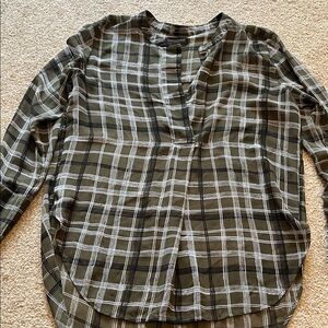 Banana Republic Olive Plaid Shirt